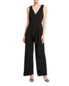 Sleeveless Draped Cascade Jumpsuit