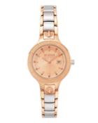 32mm Lion Head Guilloche Two-tone Bracelet Watch