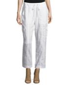 Organic Linen Ankle Pants,