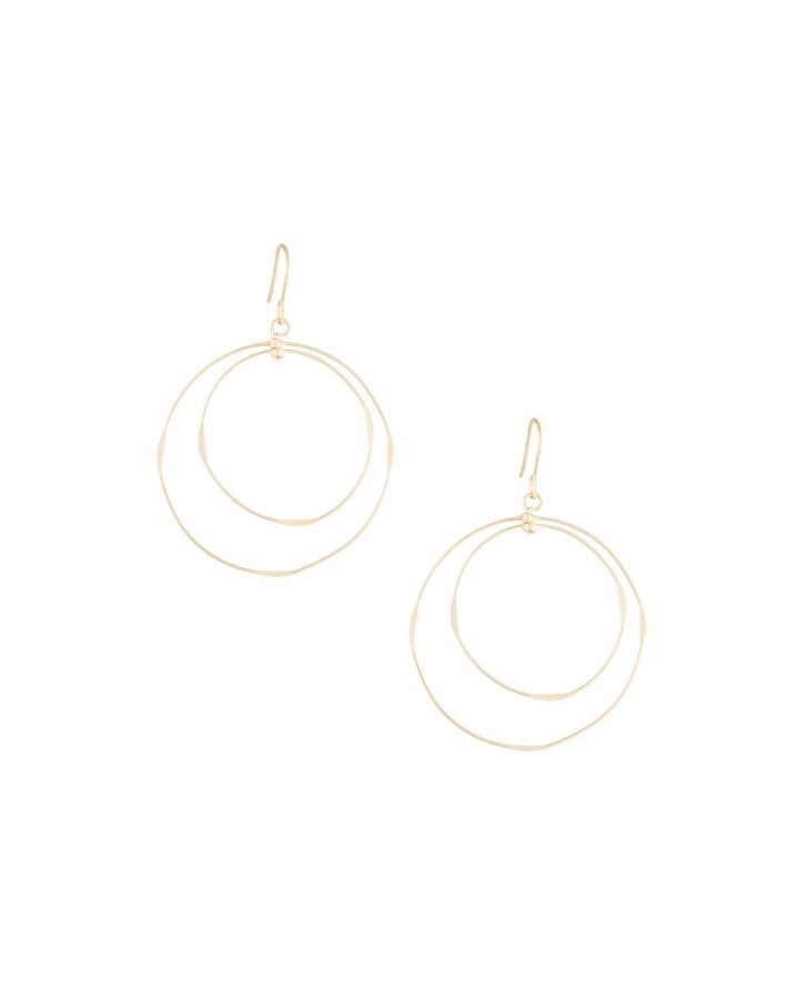 Double-circle Wire Drop Earrings