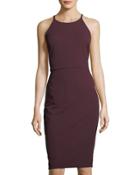 Lace-back Halter-neck Dress