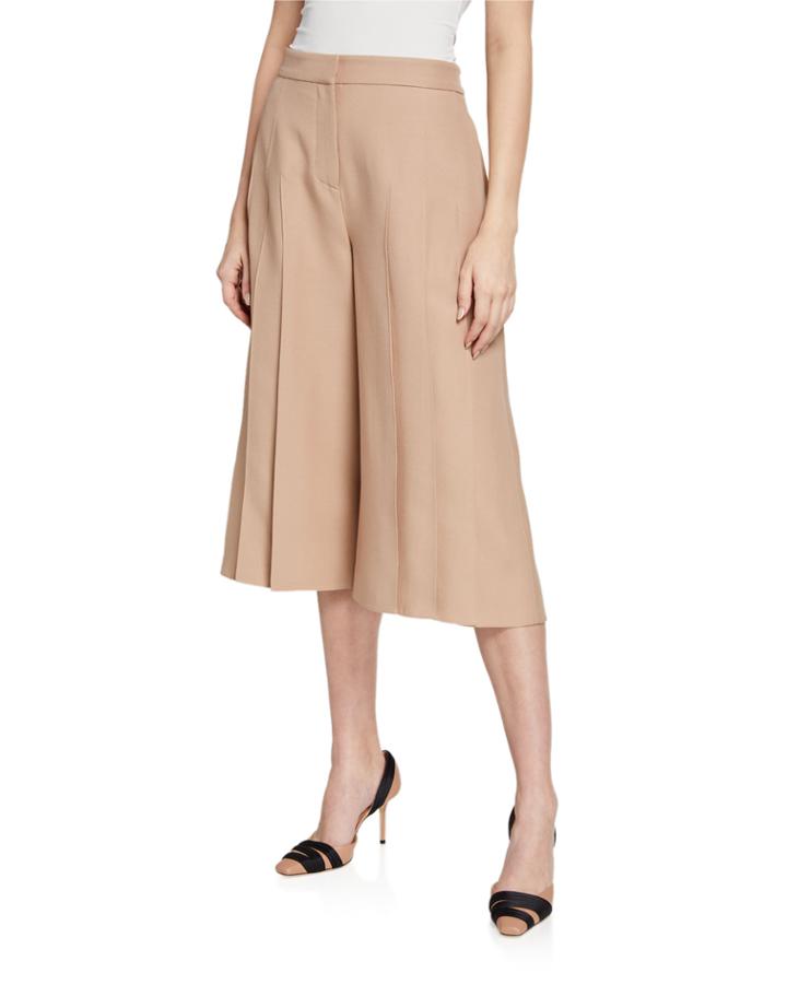 Wool/silk Culotte Pants