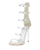 Multi-strap Metallic Leather Cage