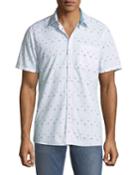 Men's Oval-dobby Jacquard Short-sleeve