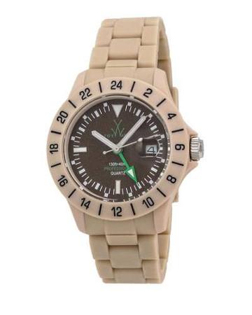 Jet Lag Plasteramic Bracelet Watch, Brown