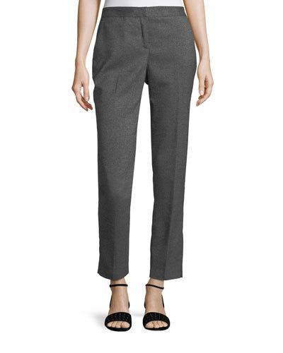 Tweed Skinny Ankle Pants