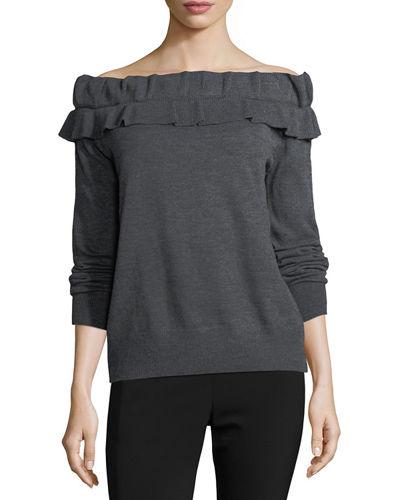 Off-the-shoulder Ruffled