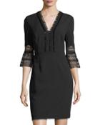 Eyelet-lace A-line Dress