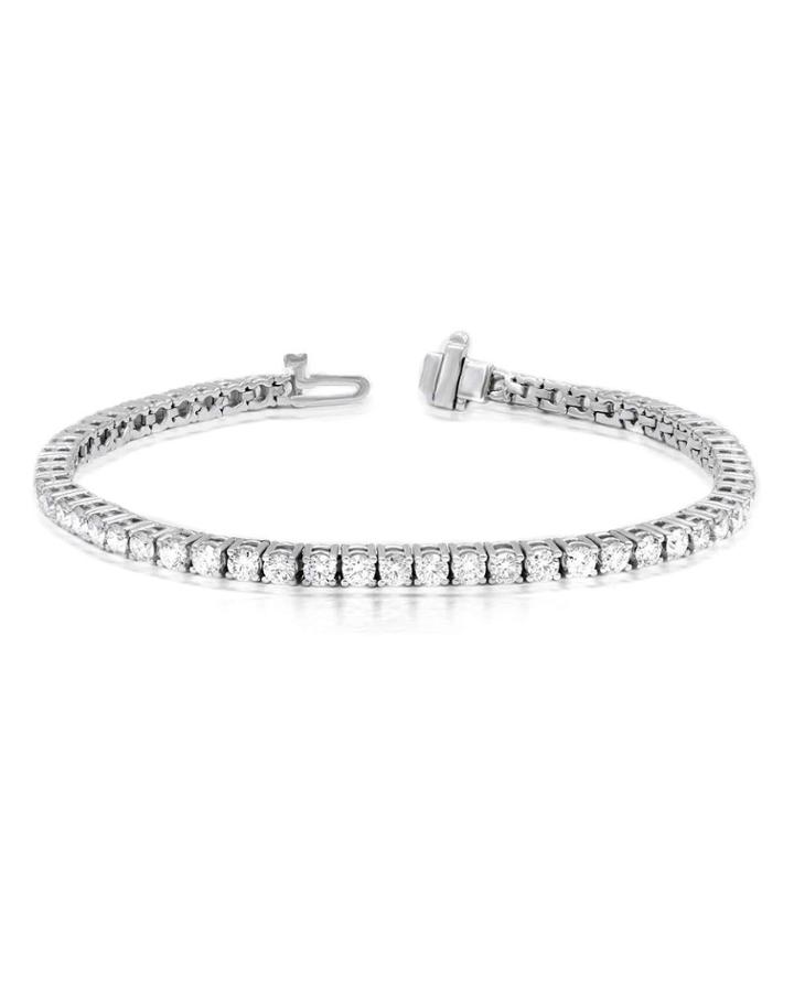 Classic 18k White Gold Diamond Tennis Bracelet