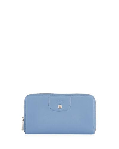 Leather Square Zip-around Wallet