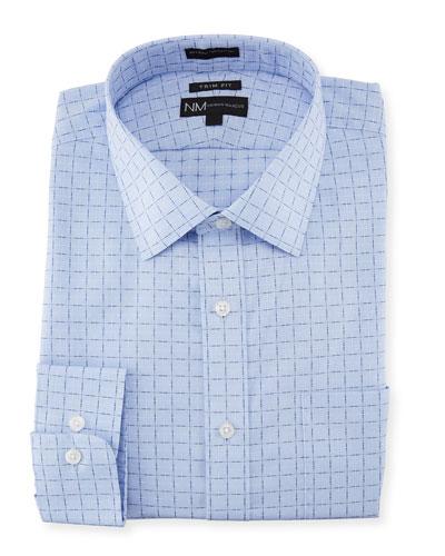 Classic-fit Regular-finish Check Dobby Dress