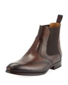 Estevao Calf Leather Boot, Brown