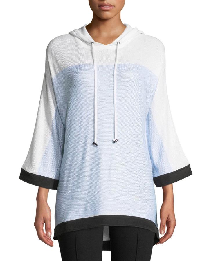 Two-tone Birdseye Knit Hoodie