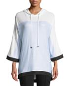 Two-tone Birdseye Knit Hoodie