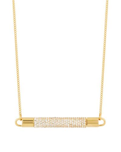 Mia Gold-dipped Crystal Bar Necklace