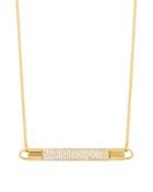 Mia Gold-dipped Crystal Bar Necklace