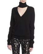 Cashmere Cutout Turtleneck
