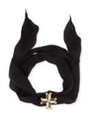 Self-tie Army Cross Medal Choker Necklace