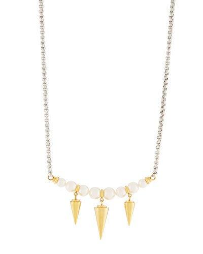 Pearly Spike Pendant Necklace