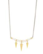Pearly Spike Pendant Necklace
