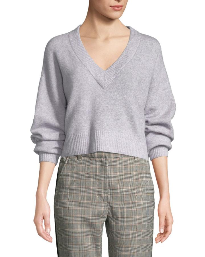 Lofty Alpaca-blend V-neck Pullover