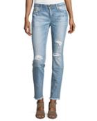 Distressed Skinny Jeans W/patches, Yuki