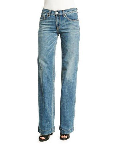 Mid-rise Wide-leg Jeans, Brick