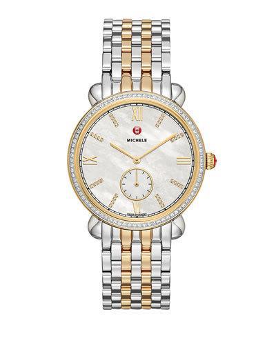 36mm Gracile Two-tone Bracelet Watch W/ Diamonds
