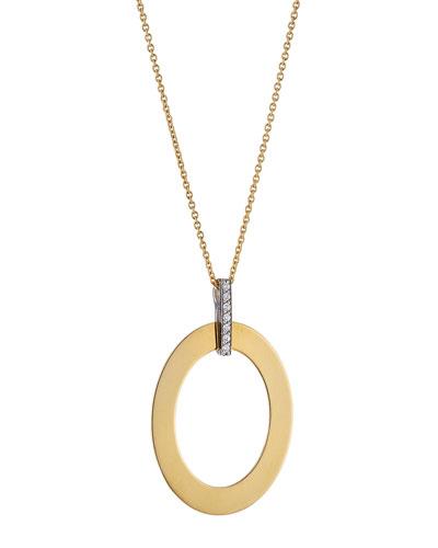 Chic & Shine 18k Diamond Oval Necklace