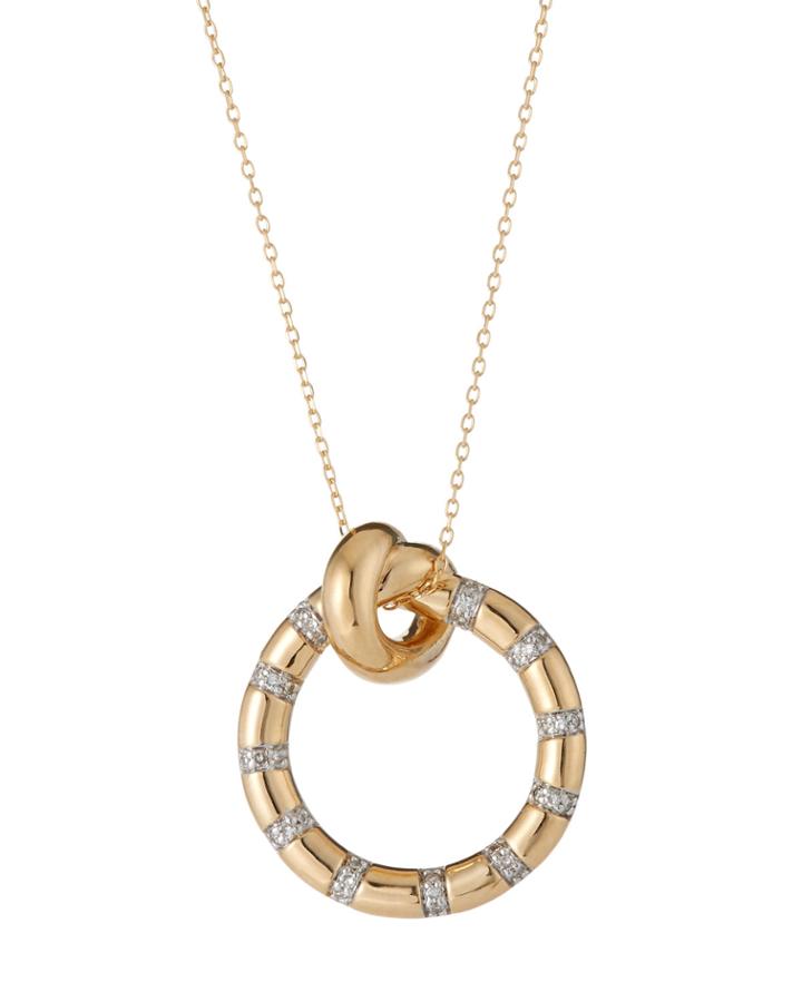 14k Knotted Diamond-stripe