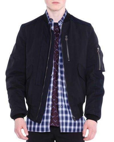 Zip-up Blouson Jacket, Black