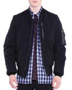 Zip-up Blouson Jacket, Black