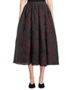 Floral-jacquard A-line