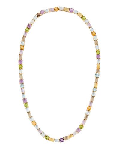 Prong-set Multi-stone Semiprecious Necklace