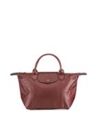 Le Pliage Cuir Small Leather Tote Bag
