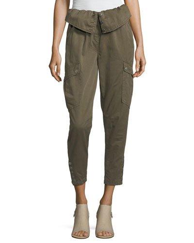 Noah Fold-over-waist Cropped Cargo Pants