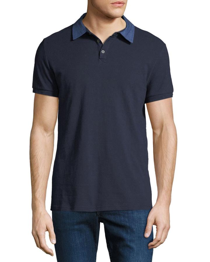 Men's Denim-collar Polo