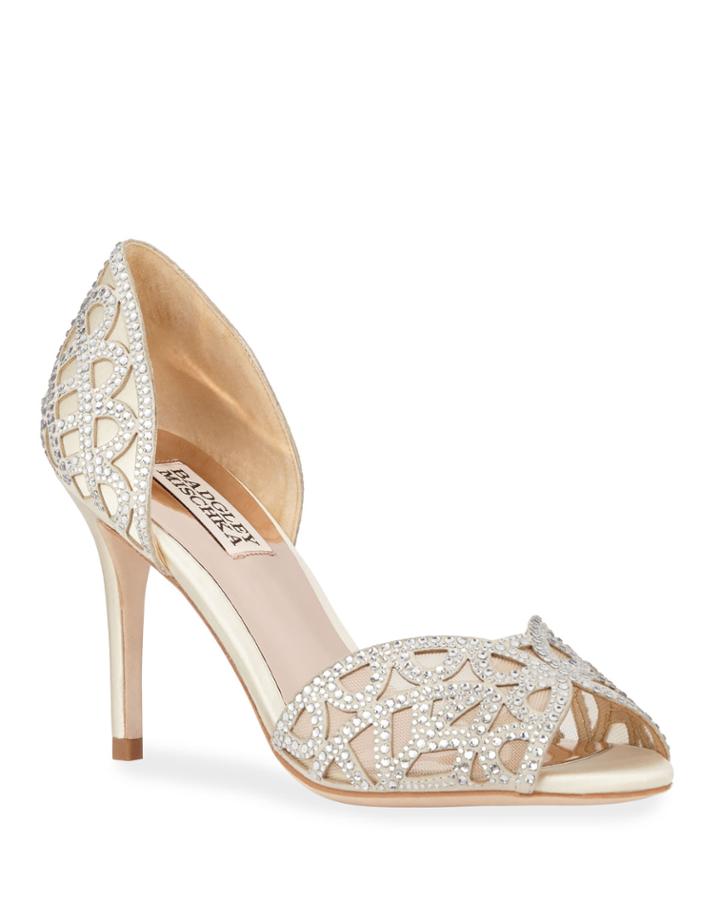 Harris Embellished Satin D'orsay Pumps