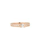 18k Rose Gold Diamond Shank Ring,