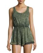 Ramba Printed Romper, Olive