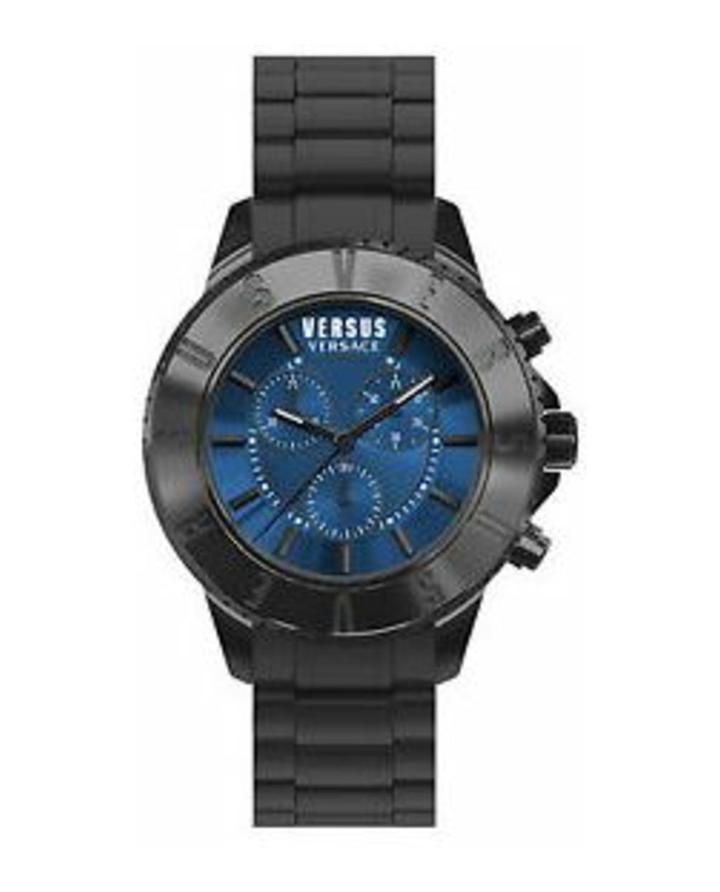 Men's 44mm Tokyo Chronograph Watch W/ Bracelet Strap, Black/blue