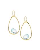 18k Rock Candy Large Suspension Earrings In Blue Topaz