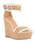 Munika Multicolor Braided Wedge Espadrilles