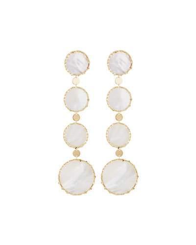 14k Ibiza Mother-of-pearl Multi-drop Earrings