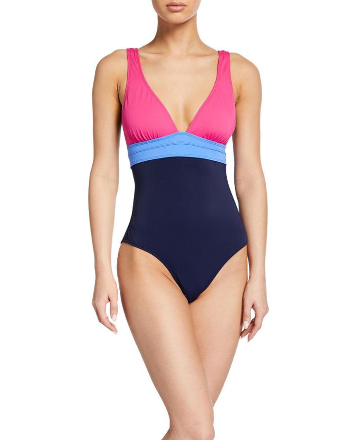 Sienna Colorblock V-neck One-piece