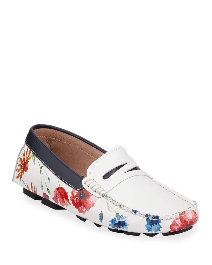 Men's Jardin Slip-on Floral-print Drivers