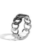 Lava Round Link Band Ring With Black