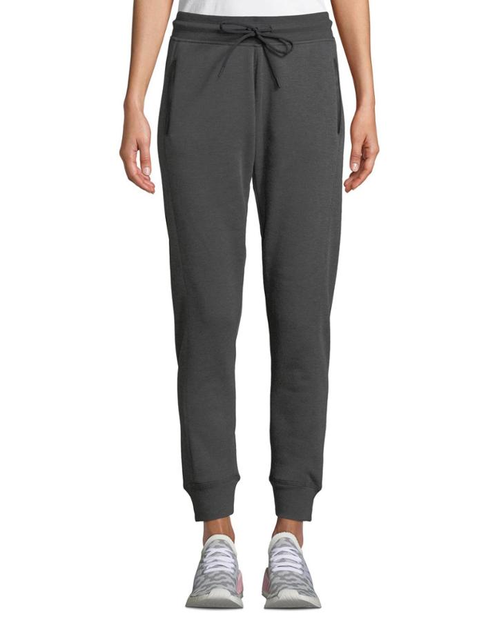 Faux-leather Ankle-length Jogger Pants