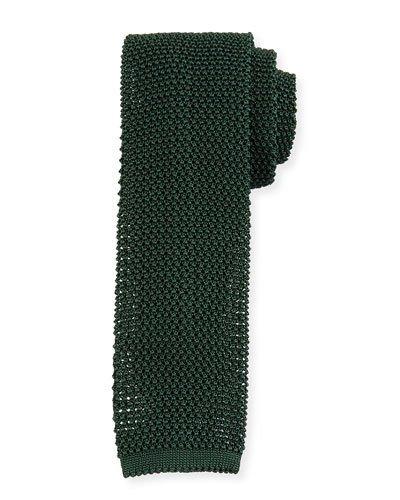 Silk Knit Contrast Tie,