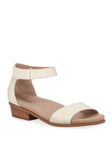 Bello Pebbled Leather Ankle-strap